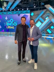 Celso Portiolli e Reginaldo Boeira no programa Domingo Legal. Foto por Paulo Hintz Growth Global min